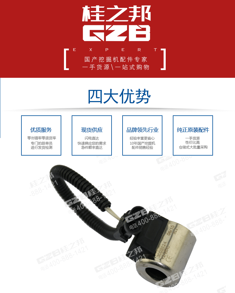 挖掘機電磁閥線圈