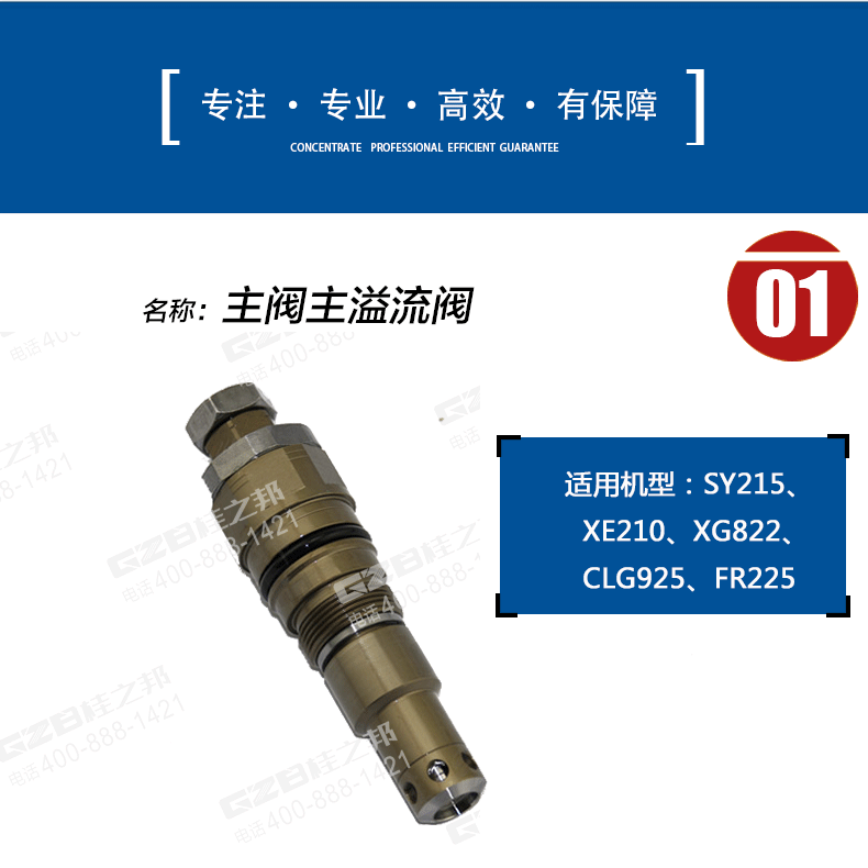 三一挖掘機(jī)主閥主溢流閥